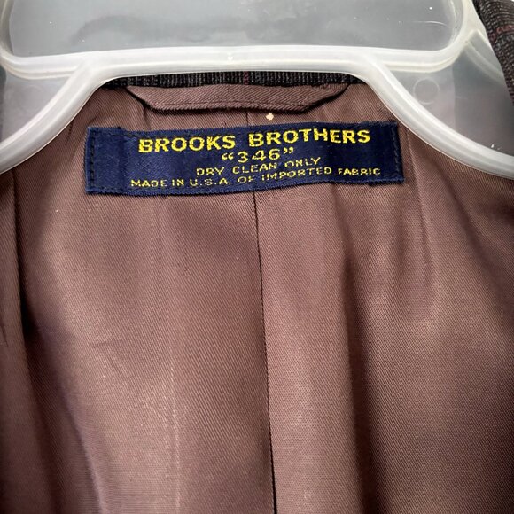 VTG Brooks Brothers 346 Sport Coat Size 42 Wool Blazer Suit Jacket Made in USA - Picture 9 of 10